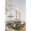 Porte-bougie pilier en aluminium doré avec motif de branches de corail