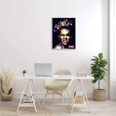 Portrait moderne rose par Birch & Ink - impression