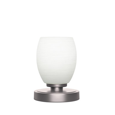 Finneytown Accent Lamp Shown In Graphite Finish With 5" White Linen Glass