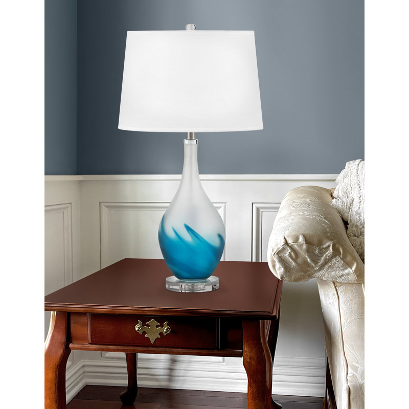 Lampe de table en verre USB