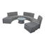 Ensemble de conversation modulaire en rotin PE 10 pièces Linzer-111084532-111084534