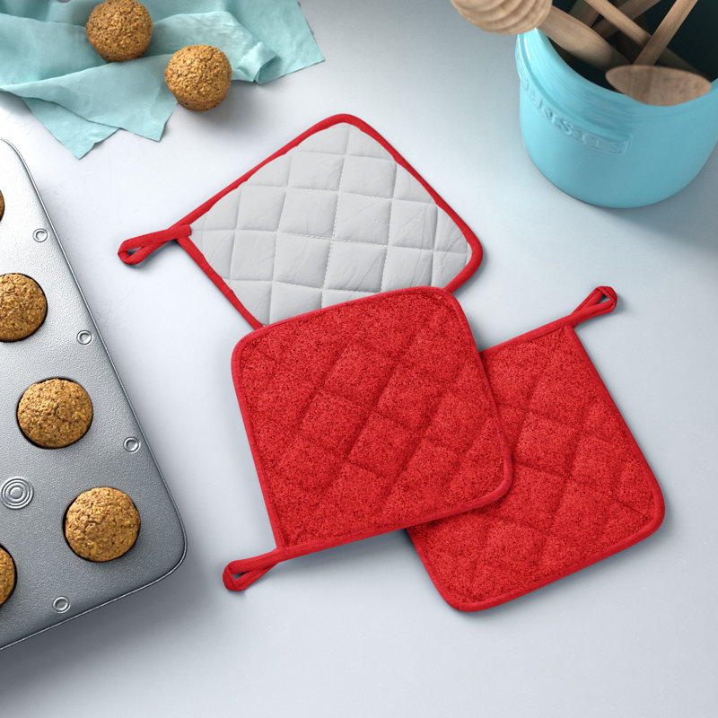 Ensemble de porte-casseroles 3 pièces Damontray, Rouge