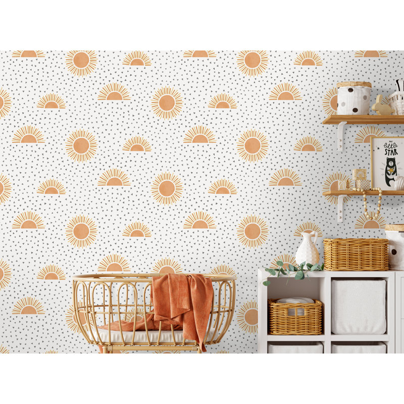 Kalandria 53cm x 10.5cm Matte Wallpaper Roll, White