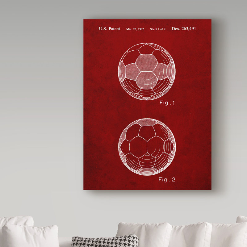 «Soccer Ball» de Manilo, reproduction d'art sur toile tendue, H 19 po x l 14 po