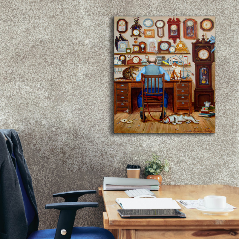  «Fixing The Time» par Maria Laura Bratoz, art mural sur toile, 26 po x 30 po, H 30 po x l 26 po