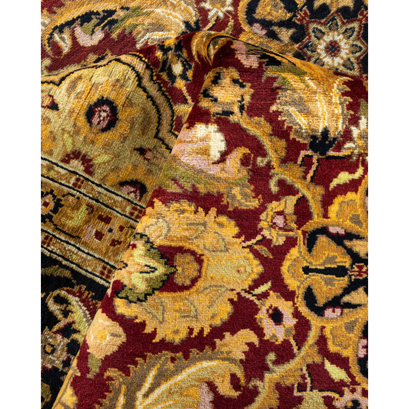 Hayner One-of-a-Kind Hand-Knotted New Age 7'1" Round Wool Area Rug in Brown/Beige