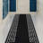 Custom Size Runner Rug 26 Inch Wide Choose Your Length Greek Key Meander Design Black Silver Color-492222856