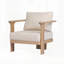 Fauteuil club d'extérieur en bois d'acacia avec coussins hydrofuges, parfait pour la détente sur le patio, le jardin et le balcon