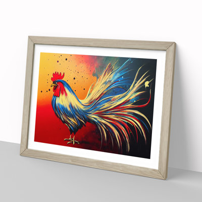 XH1022-7547X Rooster Splash Vol.2 Abstract 1 Piece Single Picture Frame Painting