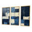 Cubiste carré bleu royal et blanc - ensemble de décorations murales abstraites-1471719208-1471719216