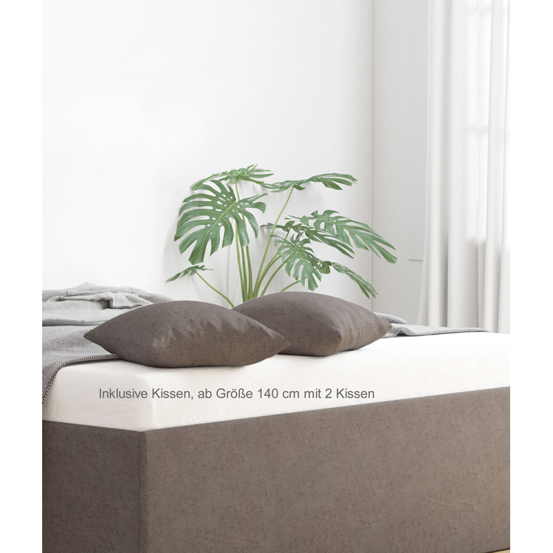 Estrith Bed Frame, 100 x 200cm, Anthracite, Bonnell Spring Core, H3