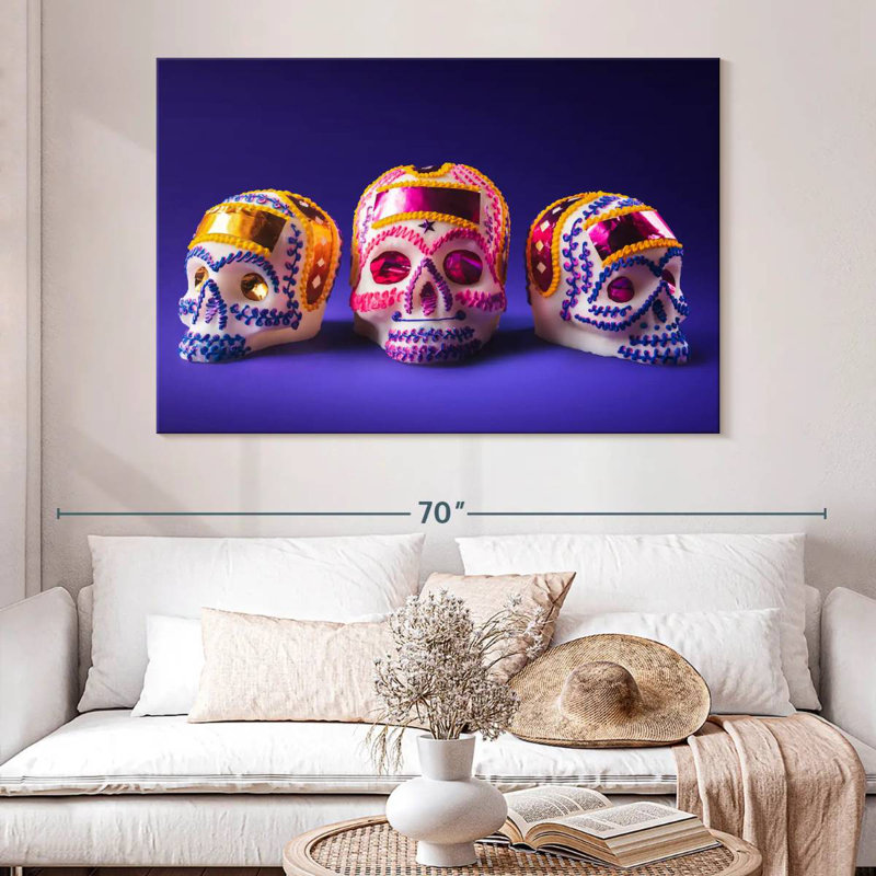 Jour des Morts, Sugar Skulls, H 34 po x l 51 po