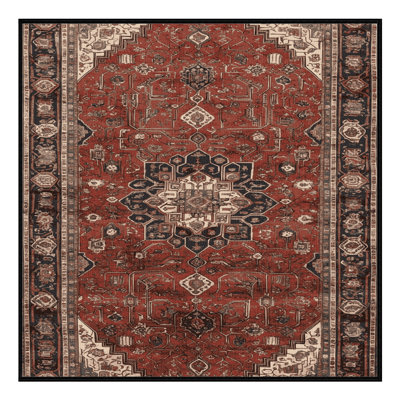Tapis brun lavable à la machine