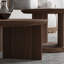 Table basse ronde simple en noyer noir