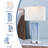 Table Lamp Set With Touch Control, Led Bulbs, Usb Ports