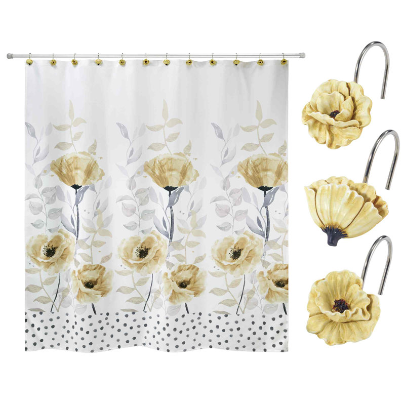 Ensemble de rideau de douche et crochet Lark Manor ™ Aaden