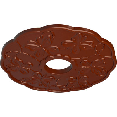 Médaillon de plafond Endurathane Bailey, DE 18 po x P 3 3/4 po x P 1 1/2 po (convient aux auvents jusqu'à 5 3/4 po), finition bronze patiné peint à la main