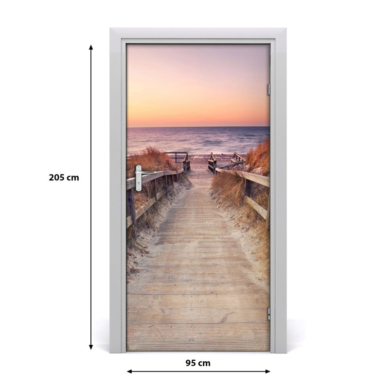 Path To Beach Door Decal