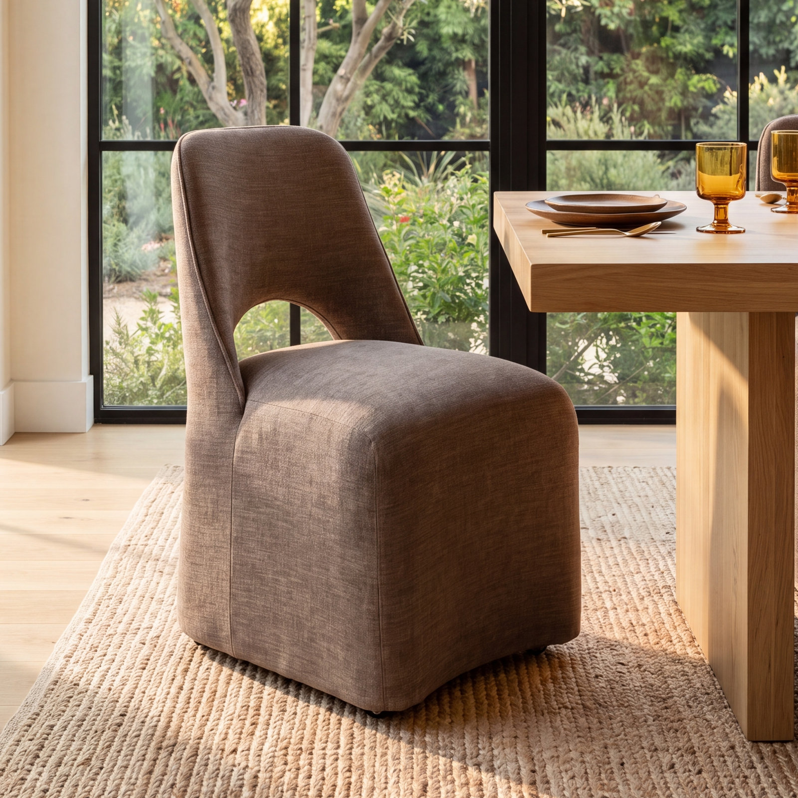 Adilyne Pine Parsons Dining Chair