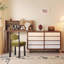 Solid Wood Expandable Storage Cabinet Makeup Table