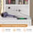 6 Drawers Makeup Vanity Desk with Touch Screen Mirror and Lights & Charging Station, RGB Light Cabinets and 5 Jewelry Hooks-416372376