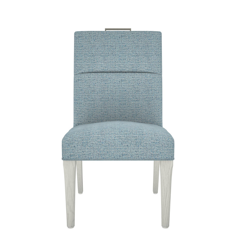Thom Filicia Home Fabric Tight Back Side Chair, Tuck Cobalt, Navajo