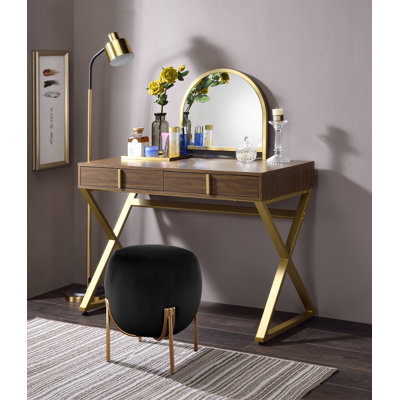 Bureau de coiffeuse avec miroir et plateau à bijoux (sans la chaise)