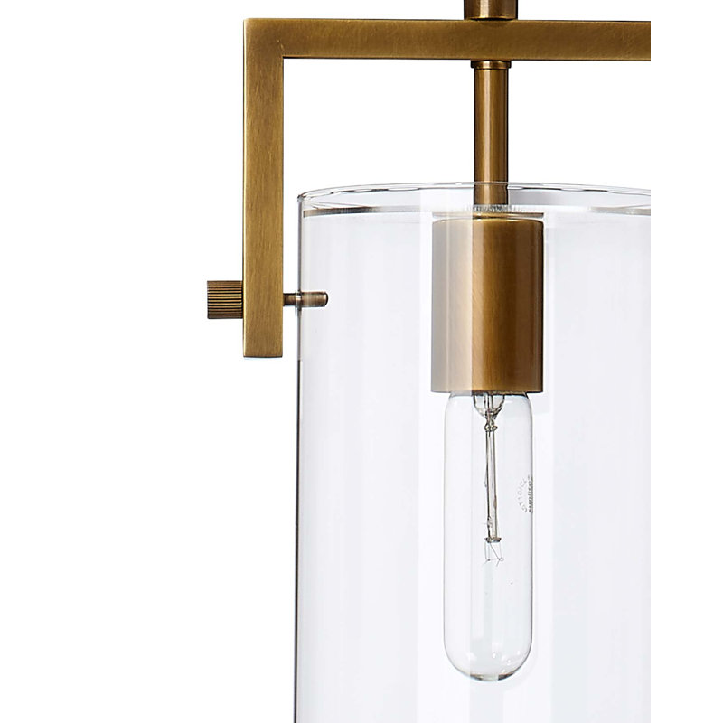 Luminaire suspendu cylindrique à 1 lumière Cambrai, H 77 po x l 5,5 po x P 5,5 po