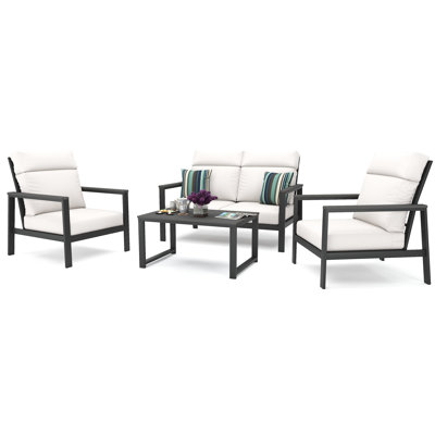 Mehar 4 Person Seating Group With Sunbrella Cushions