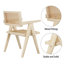 Chaise avec accoudoirs en bois massif Erna