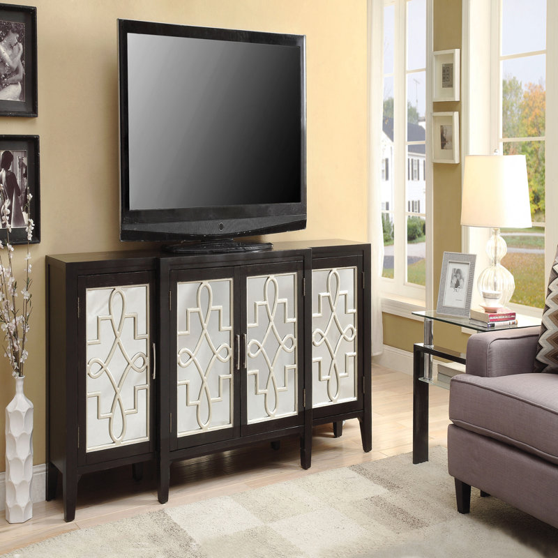 Armoire console au fini noir antique