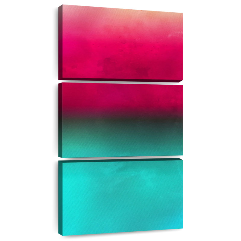 Ombre turquoise, H 27 po x l 12 po