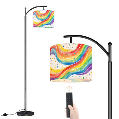 Lampe sur pied en arc Rainbow Waves Abstract