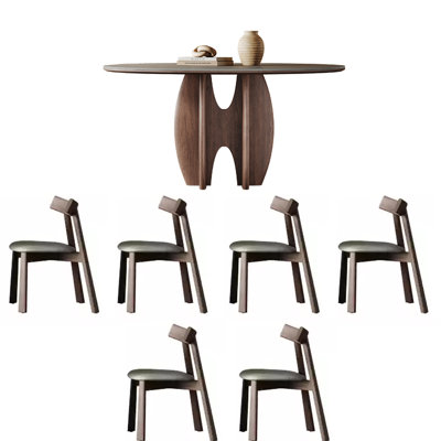 Vintage light luxury table and chair combination