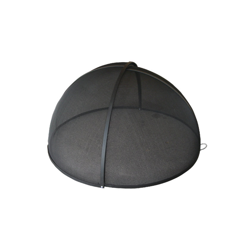 Round Stainless Steel Spark Screen, 22" H x 44" W x 44" D