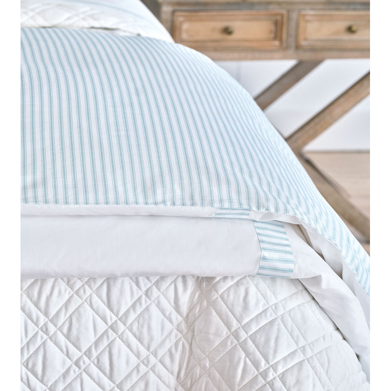 Blass Ticking Duvet Cover, Sea, King Duvet Cover