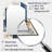 Indigo Illusion Abstract Shapes - Abstract Shapes Asymmetrical Unique Mirror, Grey Arch Large Wall Mirror, Printed Metal Art-493587263