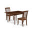 L'ensemble de salle à manger 3 pièces contient une table de cuisine rectangulaire avec Dropleaf et 2 chaises, acajou-1884321139-1884321137-1970694921