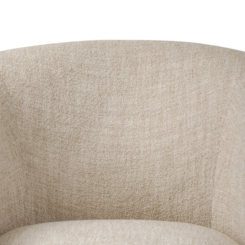 Channing Swivel Barrel Chair, Yuma Cream Polyester Blend