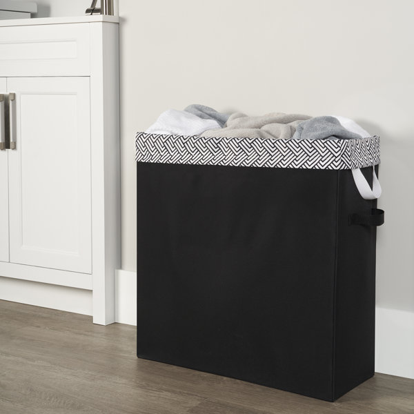 Home Basics Collapsible Laundry Basket, Grey