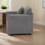 Canapés modulaires confortables en chenille gris, conception modulaire pour le salon