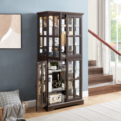 Armoire antique exquise avec tablettes réglables et porte-crayons rétro