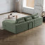 Canapé modulaire incurvé en chenille de 99 pouces avec méridienne, canapé modulaire en forme de L avec sièges profonds, canapé modulaire en chenille pour le salon et la chambre à coucher, aucun assemblage requis-2142681190