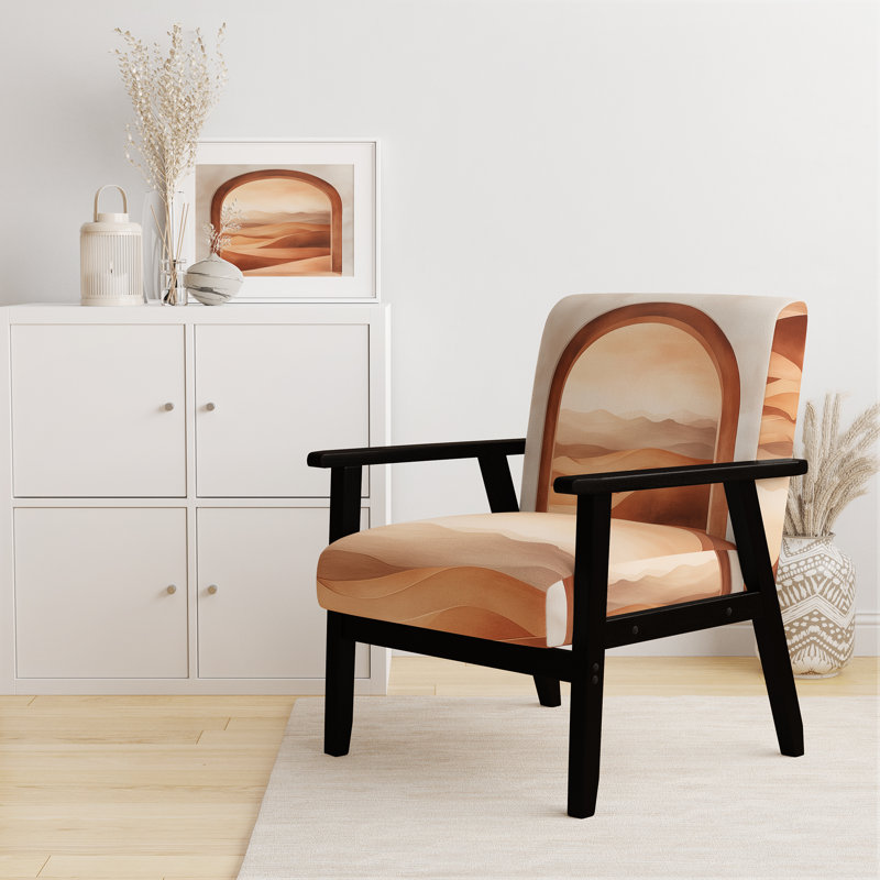 Chaise d'appoint Desert, Black Square Arms