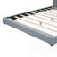 Lit plateforme tapissier grand et simple TG, lit mère et enfant en similicuir durable, conception peu encombrante