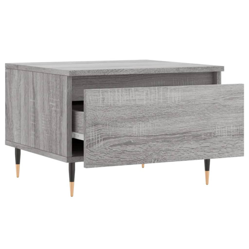 Kordt Four Leg Coffee Table with Storage, Grey Sonoma