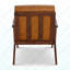 Chaise d'appoint Mid-Century moderne en cuir brun