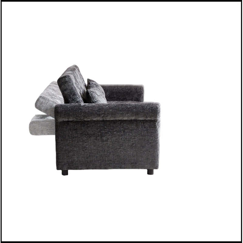 Canapé-lit 58,27 po, Gris foncé