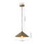 Luminaire suspendu conique en métal 1 lumière
