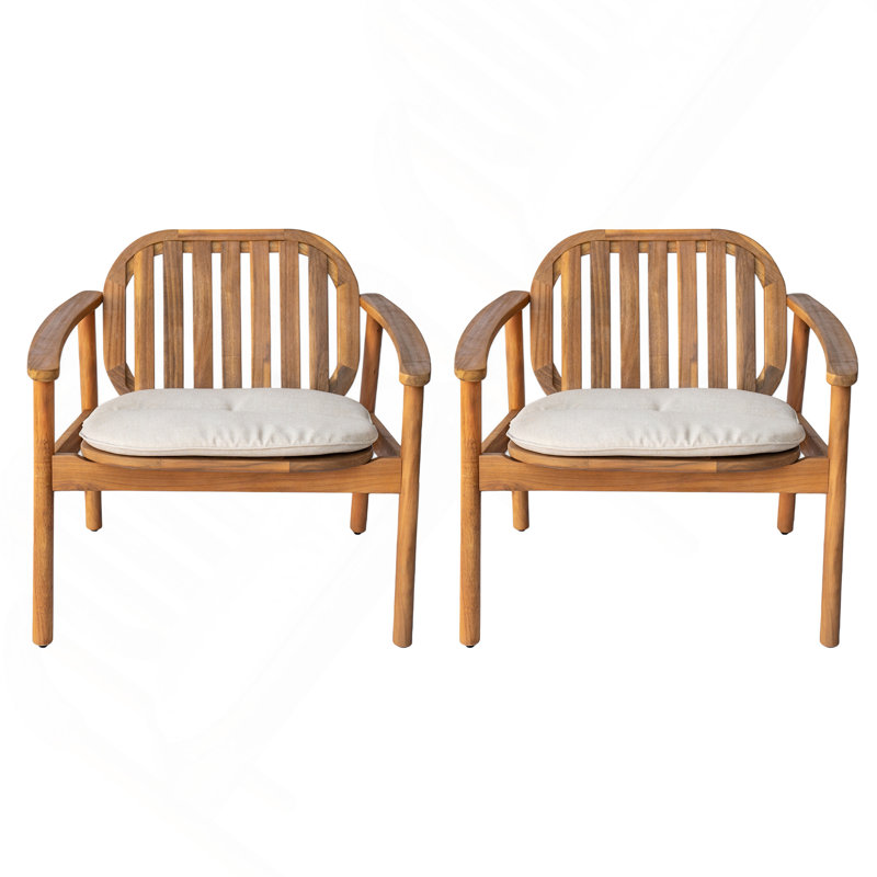 Fauteuil club avec coussin, ensemble de 2